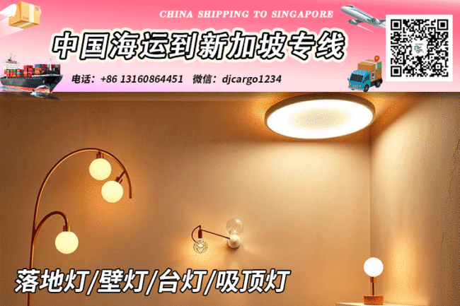 吸顶灯海运整柜到新加坡