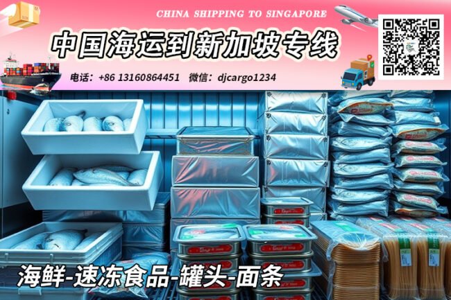 海鲜-速冻食品-罐头-面条海运整柜到新加坡本地清关派送