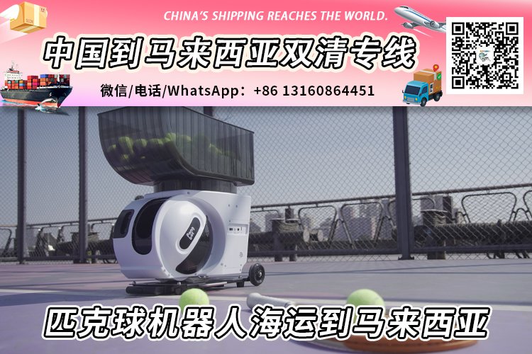 匹克球机器人海运整柜/拼箱到马来西亚双清到门→递接物流