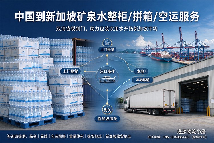【整柜/拼箱】矿泉水海运/空运到新加坡双清含税到门